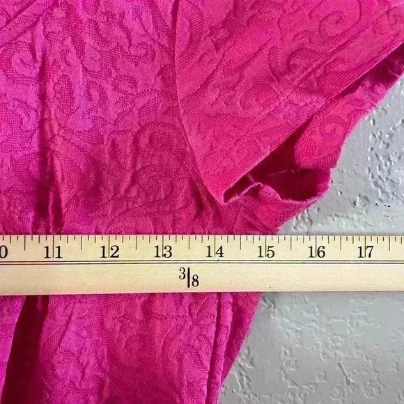 Signature by Robbie Bee Quarter Sleeve Hot Pink Summer Dress Size Small - Picture 5 of 8